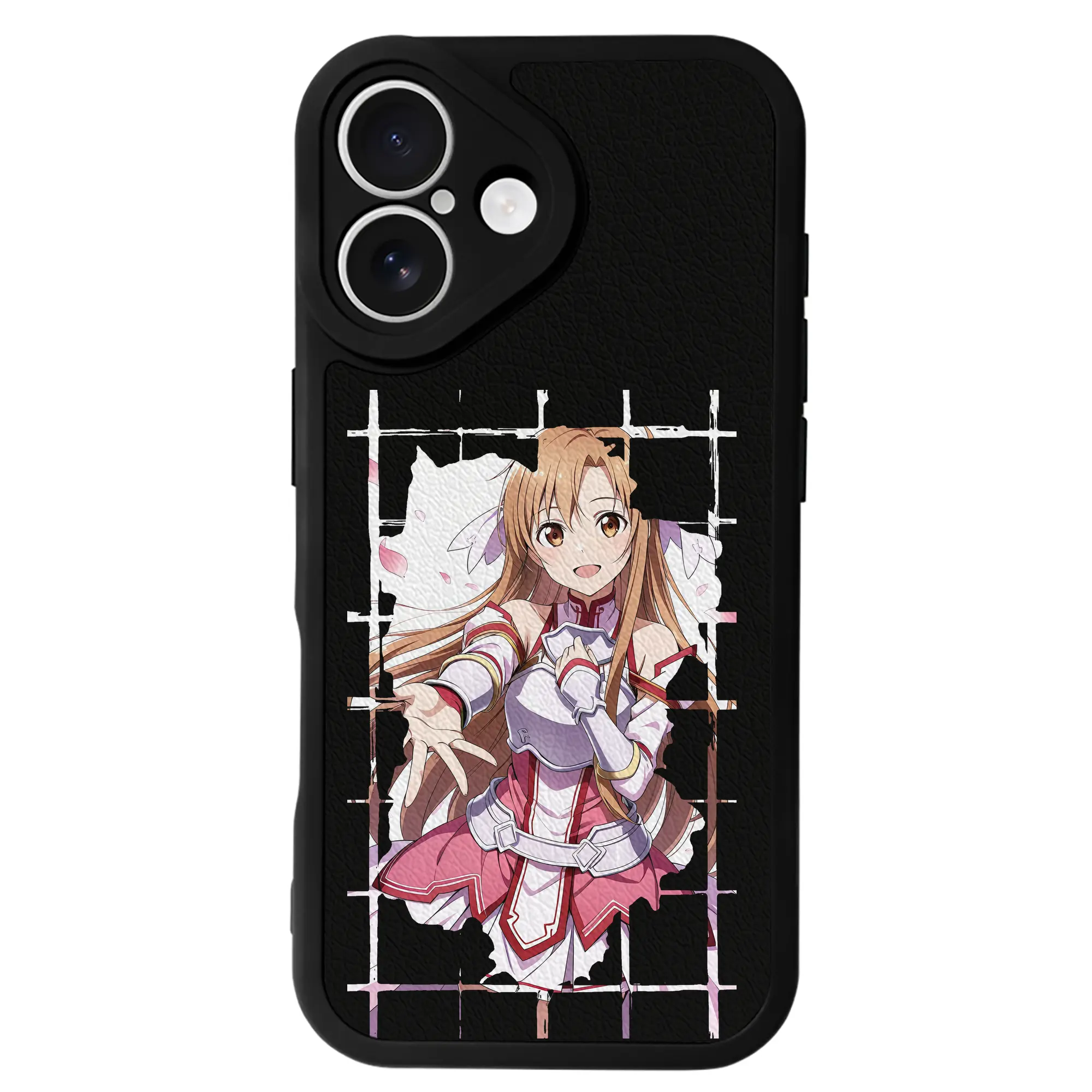 ソードアートオンライン グッズ アスナ - IPhone 16シリーズ対応 ・ シリコンスマホケース ・ レザー調 ・ 高精度フィット ・ 耐衝撃 ・ ワイヤレス充電対応 ・ 精密カット